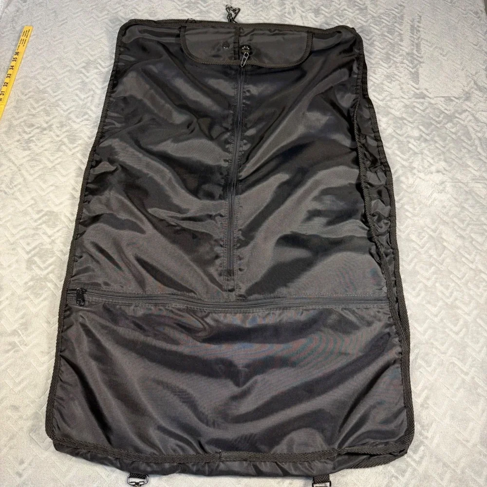Pierre Cardin‎ Garment Bag Black Hanging Suit Travel Luggage Vintage Nylon